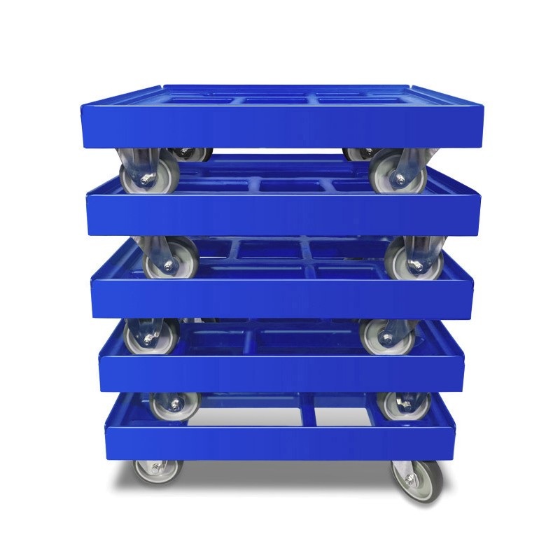 Angebot Kistenroller Enzianblau mit 2 Bock- und 2 Lenkrollen